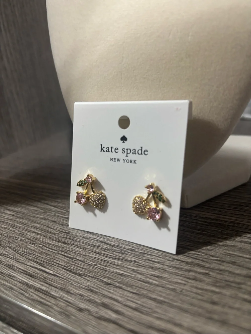 NWOT - Kate Spade New York cherry stud earrings